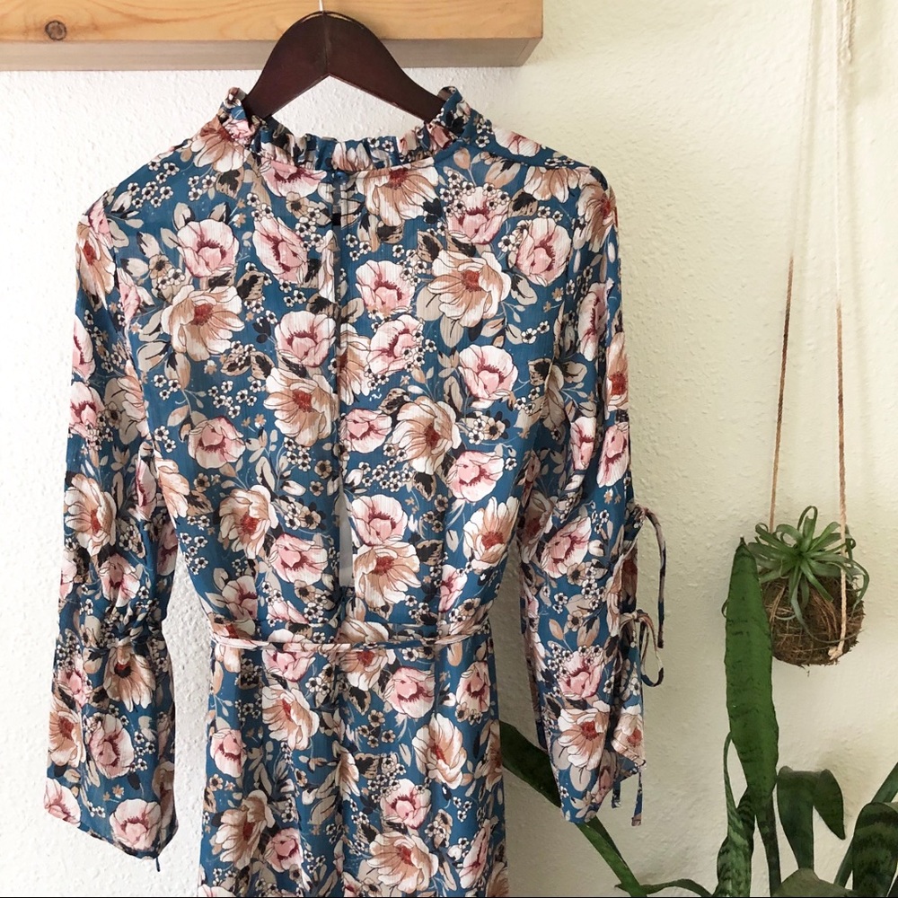 Topshop sheer floral dress - Picture 5 of 8